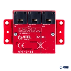 APT‑3‑11 – 3‑portowy switch PoE 10/100 Mbps z funkcją extendera LAN + PoE