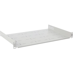 Półka doczołowa 1U z podporą tylną, do szaf RACK 19’’ 445x305, szara RAPD-1U305-G