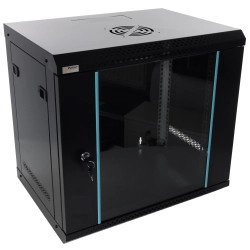 Szafa RACK 9U / 19” RW954-B wisząca złożona 540x400 czarna