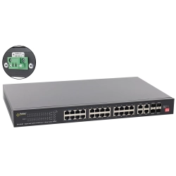 Switch PoE 28-portowy SFG128WP-BT bez zasilacza do 24 kamer IP