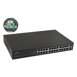 Switch PoE 24-portowy S124WP bez zasilacza do 24 kamer IP